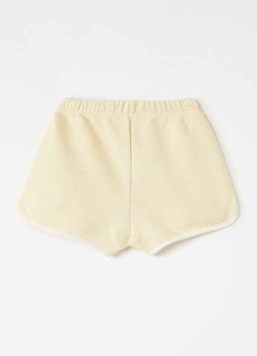 BOBO CHOSES Since 09 straight fit korte joggingbroek - voorkant 2 geel