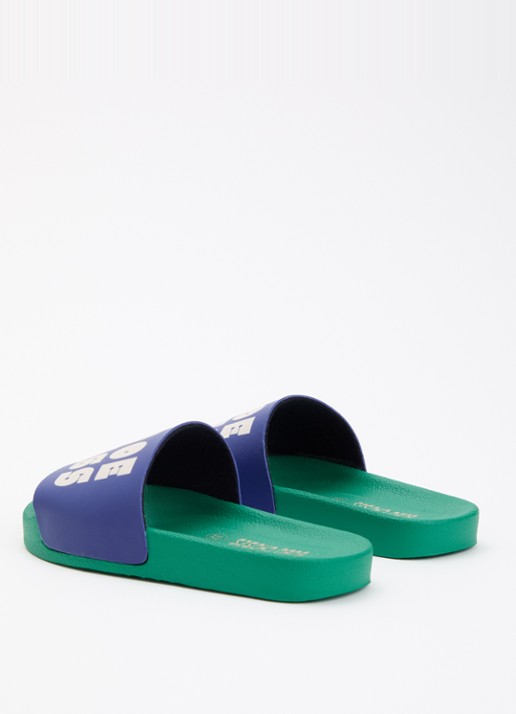BOBO CHOSES Slipper met logo - achterkant groen