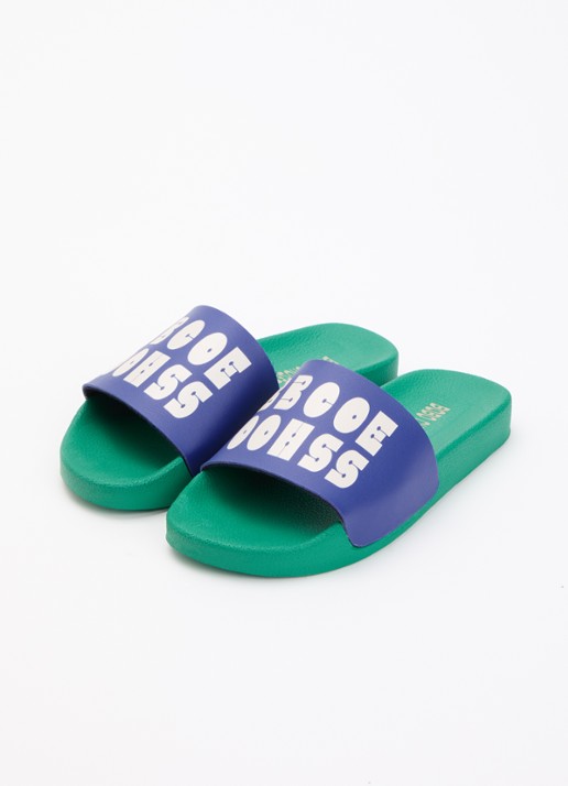 BOBO CHOSES Slipper met logo - voorkant 6 groen