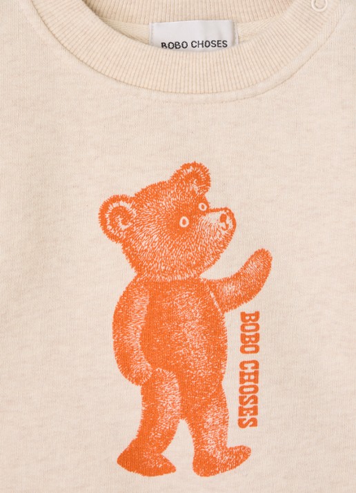 BOBO CHOSES Softpaw Monster sweater met logoprint - detail gebroken wit