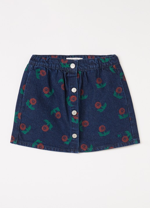 BOBO CHOSES Spijkerrok met bloemenprint