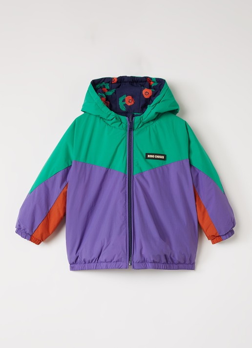 BOBO CHOSES Stamp Bloom reversible gewatteerd jack met print