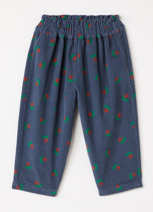 BOBO CHOSES Stamp Bloom straight fit broek van corduroy met print