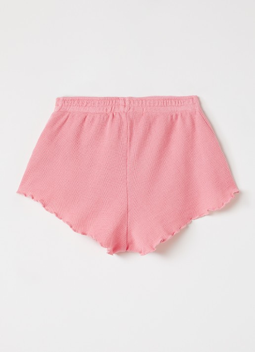 BOBO CHOSES Straight fit korte broek met logo - voorkant 3 roze