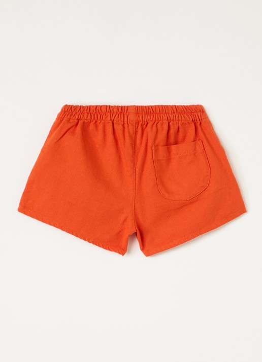 BOBO CHOSES Straight fit korte broek met logo - achterkant 3 orange