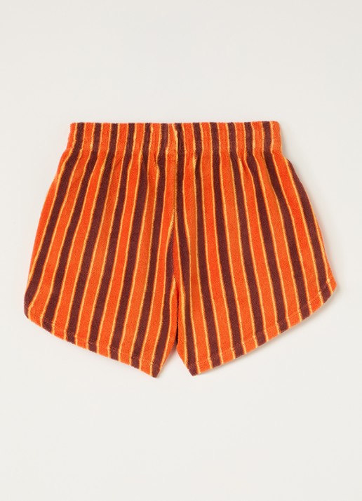 BOBO CHOSES Straight fit korte broek van badstof - voorkant 2 orange