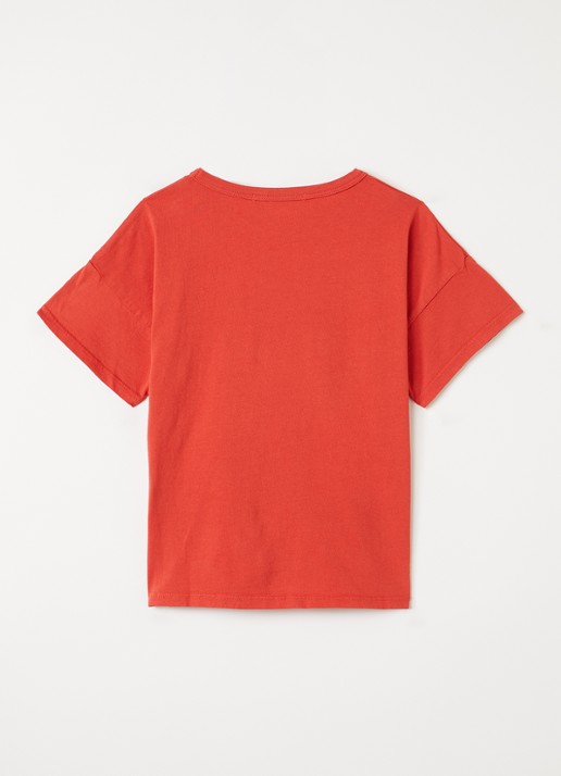 BOBO CHOSES Summer Story T-shirt met logoprint - voorkant 2 rood