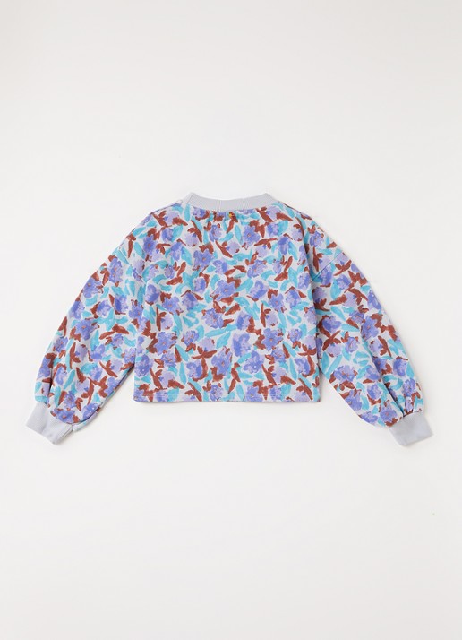 BOBO CHOSES Sweater met bloemenprint - voorkant 2 paars