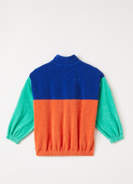 BOBO CHOSES Sweater met halve rits - voorkant 3 orange