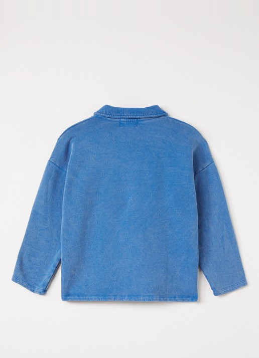 BOBO CHOSES Sweater met polokraag - voorkant 2 blauw