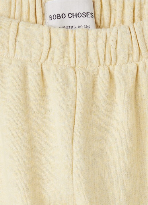 BOBO CHOSES Tapered fit joggingbroek met logoborduring - detail 3 lichtgeel