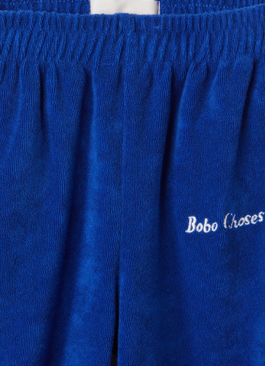 BOBO CHOSES Terry tapered fit joggingbroek met logo - detail royalblauw