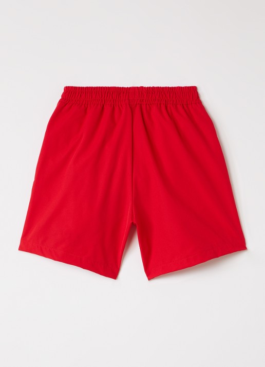 BOBO CHOSES Zwemshorts met logoprint - voorkant 2 rood