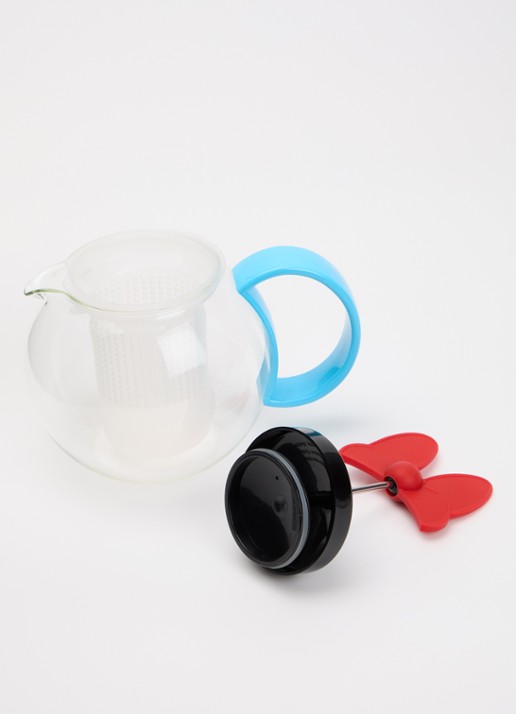 Bodum Assam Minnie theepot 1 liter  - voorkant 2 blauw