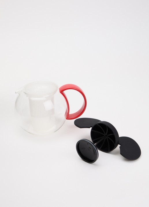 Bodum Assam theepot 1 liter  - voorkant 2 rood