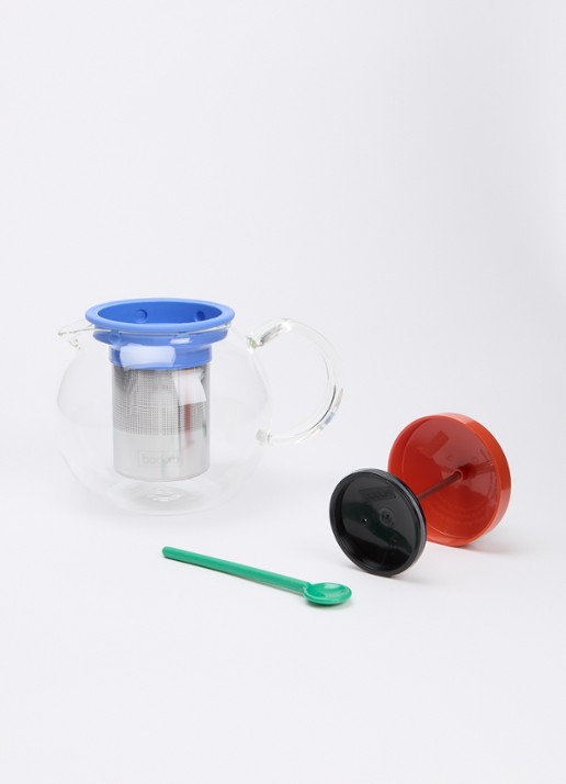 Bodum Assam theepot met infuser 1 liter - voorkant 2 transparant