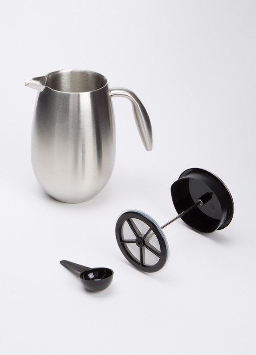 Bodum Columbia dubbelwandige cafetìère 1 liter - voorkant 2 zilver