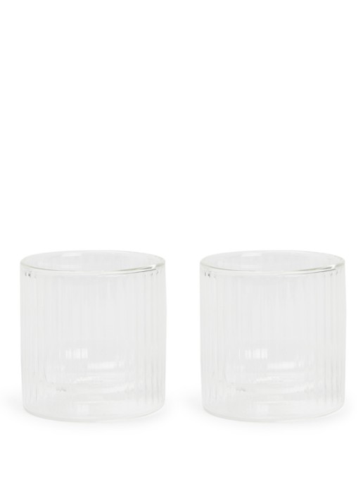 Bodum Douro dubbelwandig whiskyglas 30 cl set van 2 - voorkant transparant