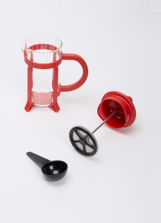 Bodum Java cafetière 3-kops - voorkant 2 rood
