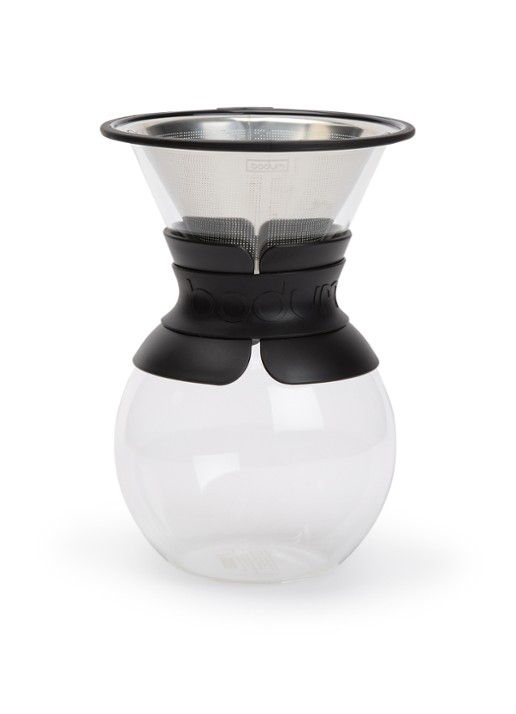 Bodum Pour Over koffiemaker 1 liter - voorkant zwart
