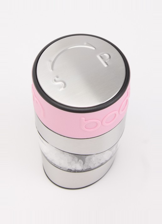 Bodum Zout- en pepermolen 11 cm - voorkant 2 roze