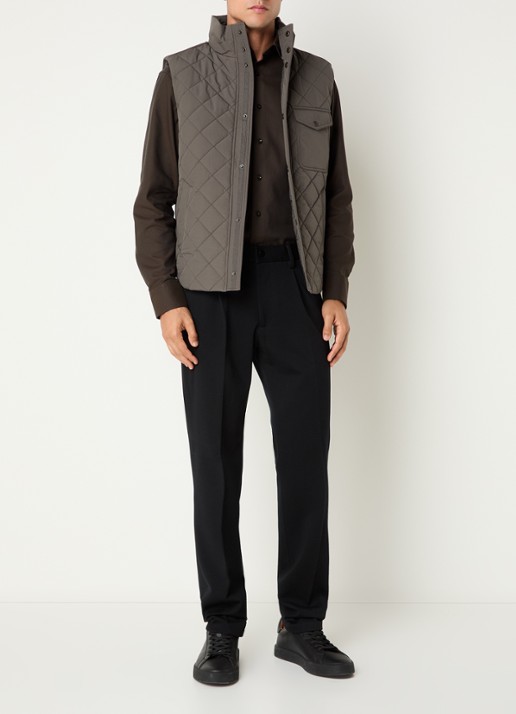Boggi Milano Bodywarmer met quiltpatroon - voorkant 2 groen