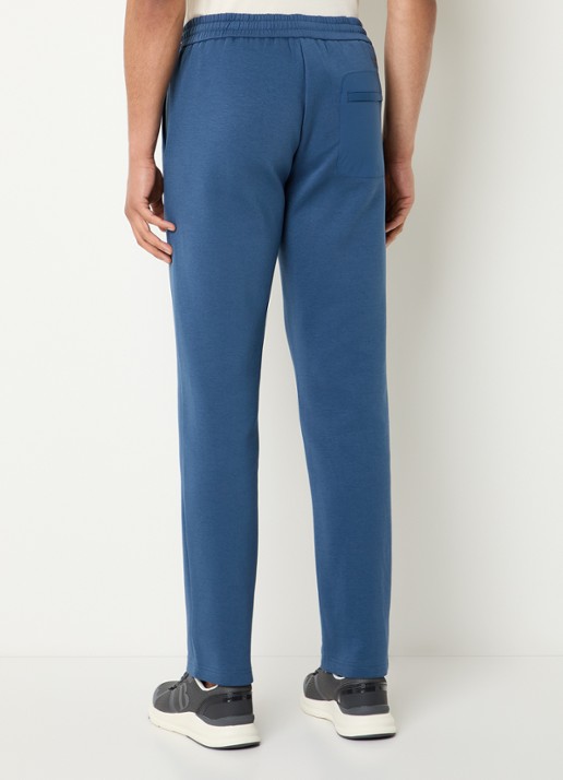Boggi Milano Boggi regular fit joggingbroek met steekzakken - achterkant 5 staalblauw