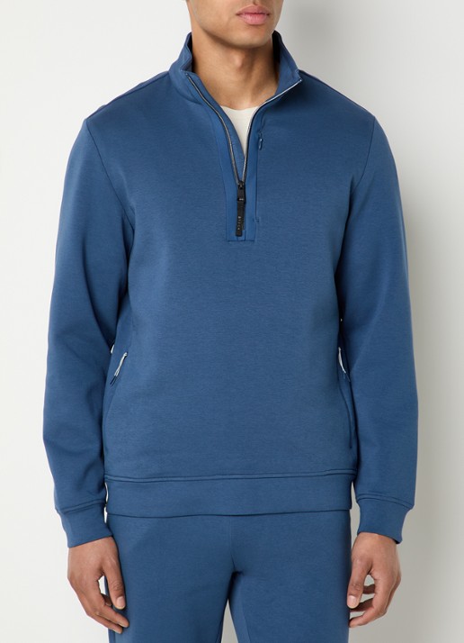 Boggi Milano Boggi sweater met halve rits