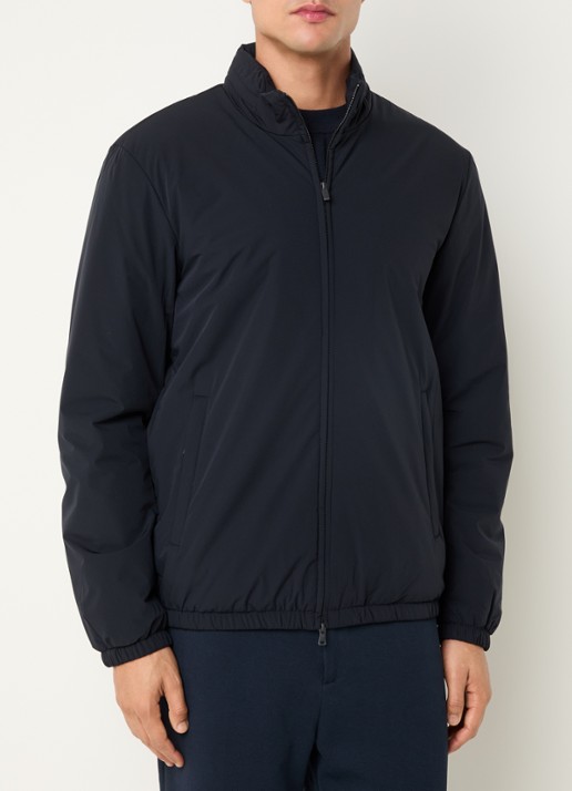 Boggi Milano Bomberjack met opbergbare capuchon en waterafstotende coating