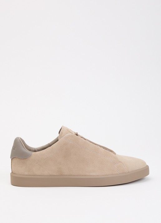 Boggi Milano Essence sneaker van suède met logo