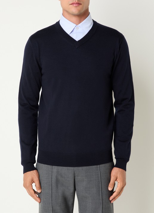 Boggi Milano Fijngebreide pullover van wol