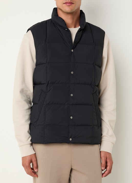 Boggi Milano Gewatteerde bodywarmer met donsvulling