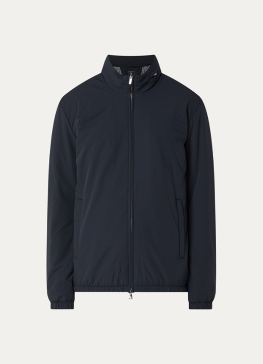 Boggi Milano Gewatteerde jas met ritszakken - voorkant 2 donkerblauw