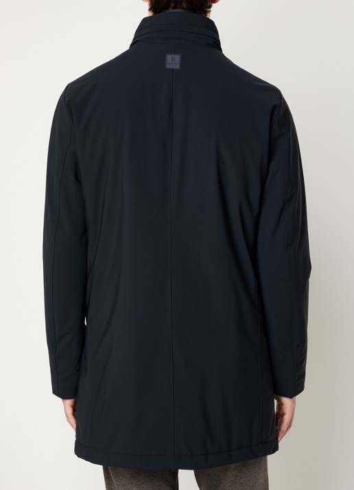 Boggi Milano Gewatteerde parka met uitneembare voering - achterkant donkerblauw