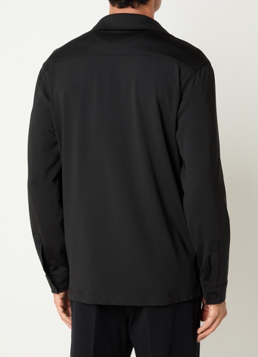 Boggi Milano Overshirt met borstzakken - achterkant 3 zwart