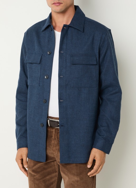 Boggi Milano Overshirt met borstzakken