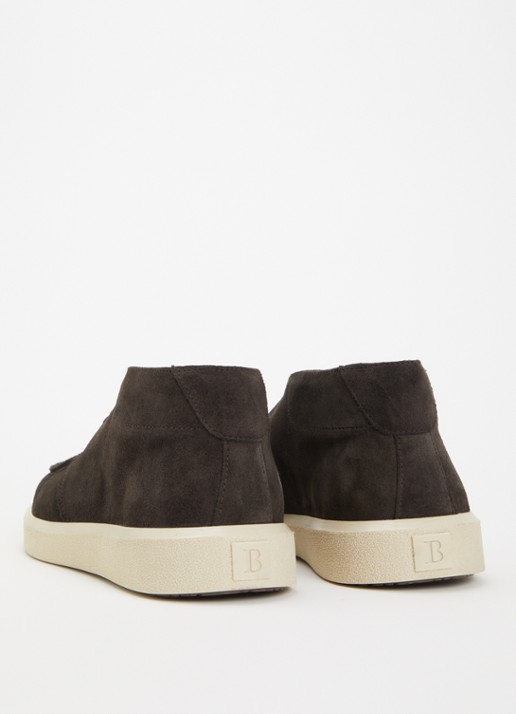 Boggi Milano Polacchino Cirrus slip-on van suède - achterkant donkerbruin
