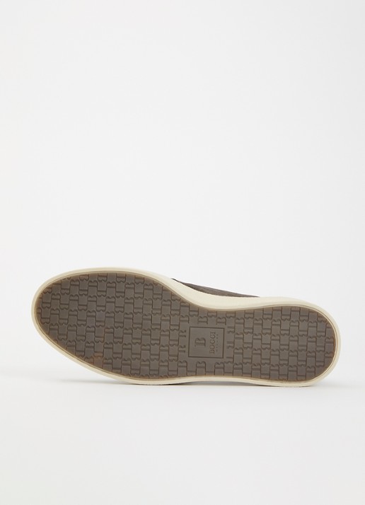 Boggi Milano Polacchino Cirrus slip-on van suède - detail 5 donkerbruin