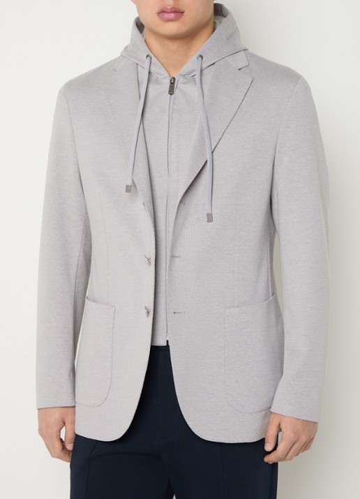 Boggi Milano Regular fit colbert in linnenblend met uitneembare voering