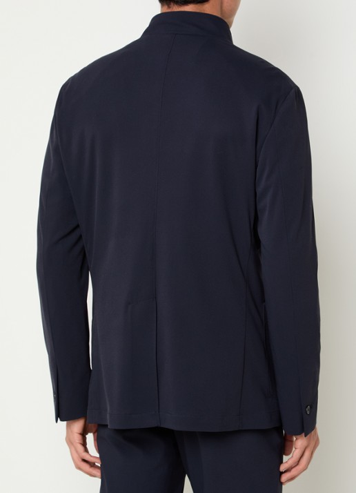 Boggi Milano Regular fit colbert met opgestikte zakken - achterkant 3 donkerblauw
