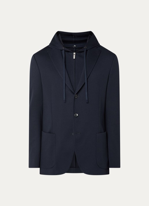 Boggi Milano Regular fit colbert met uitneembare voering - voorkant 2 donkerblauw