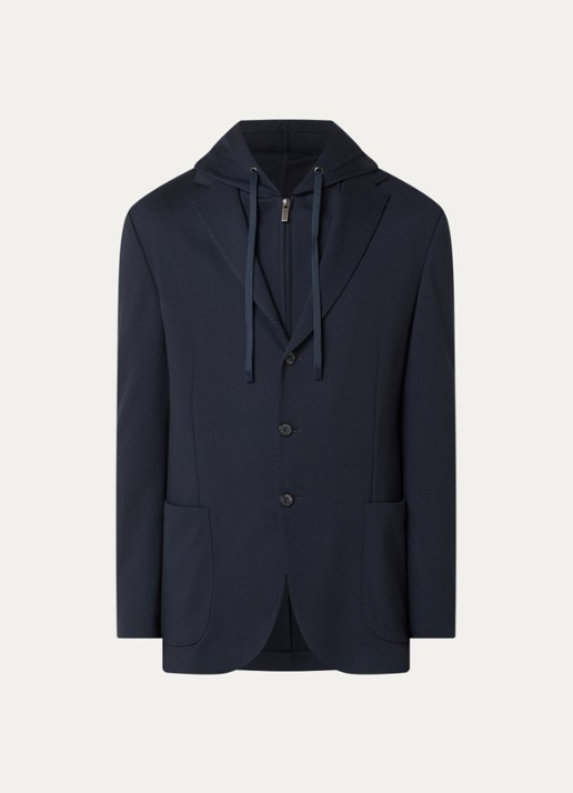 Boggi Milano Regular fit colbert met uitneembare voering - voorkant donkerblauw