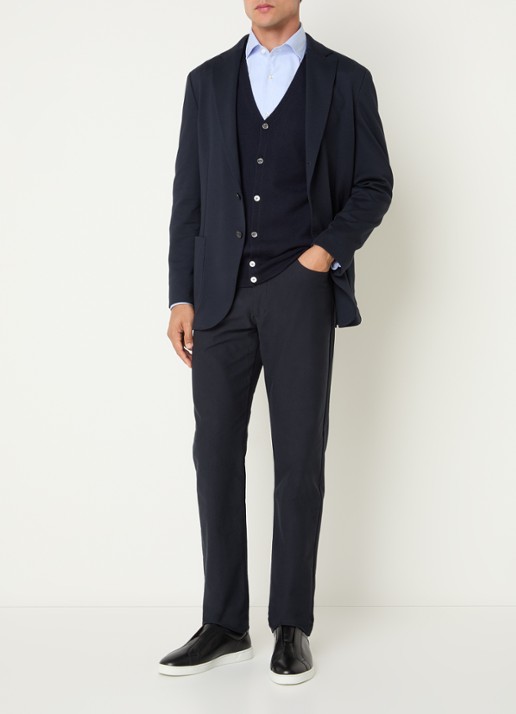 Boggi Milano Regular fit colbert met uitneembare voering - voorkant 2 donkerblauw