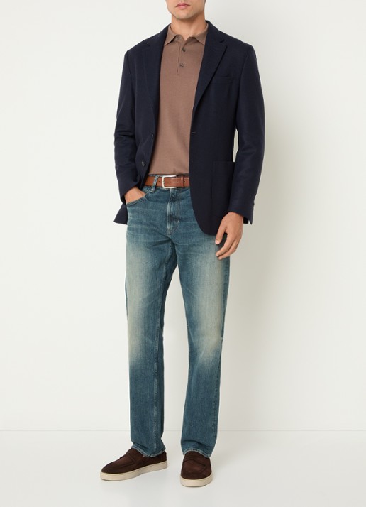 Boggi Milano Regular fit colbert met uitneembare voering - voorkant 3 donkerblauw
