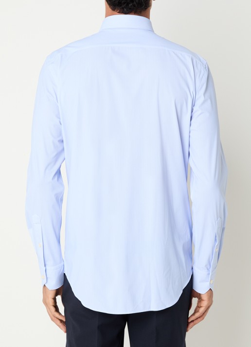 Boggi Milano Regular fit overhemd met print - achterkant 2 lichtblauw