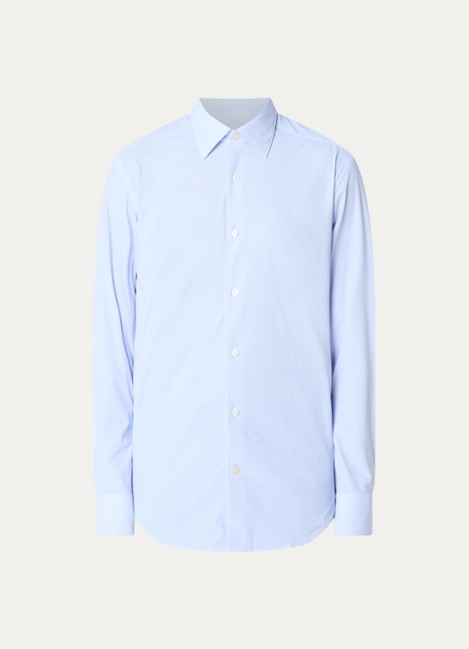 Boggi Milano Regular fit overhemd met print - voorkant 3 lichtblauw