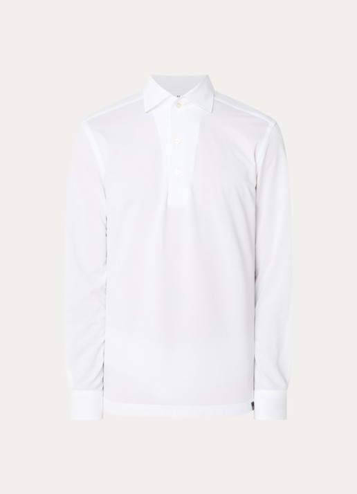 Boggi Milano Regular fit overhemd met stretch - voorkant 2 wit