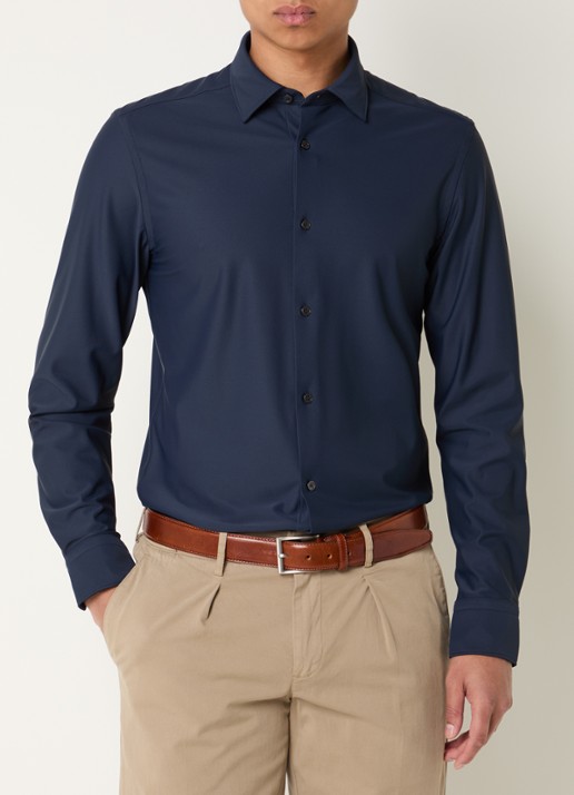 Boggi Milano Regular fit overhemd met stretch