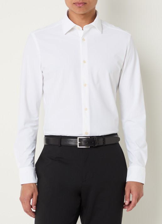 Boggi Milano Regular fit overhemd met stretch