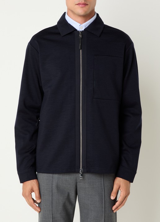 Boggi Milano Regular fit overshirt van wol